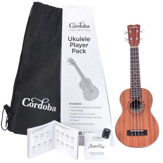 Sopránové ukulele Cordoba Ukulele Player Pack Sopránové ukulele Natural