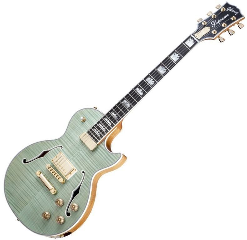 Chitară electrică Gibson Supreme 2014 Seafoam Green Shaded Back