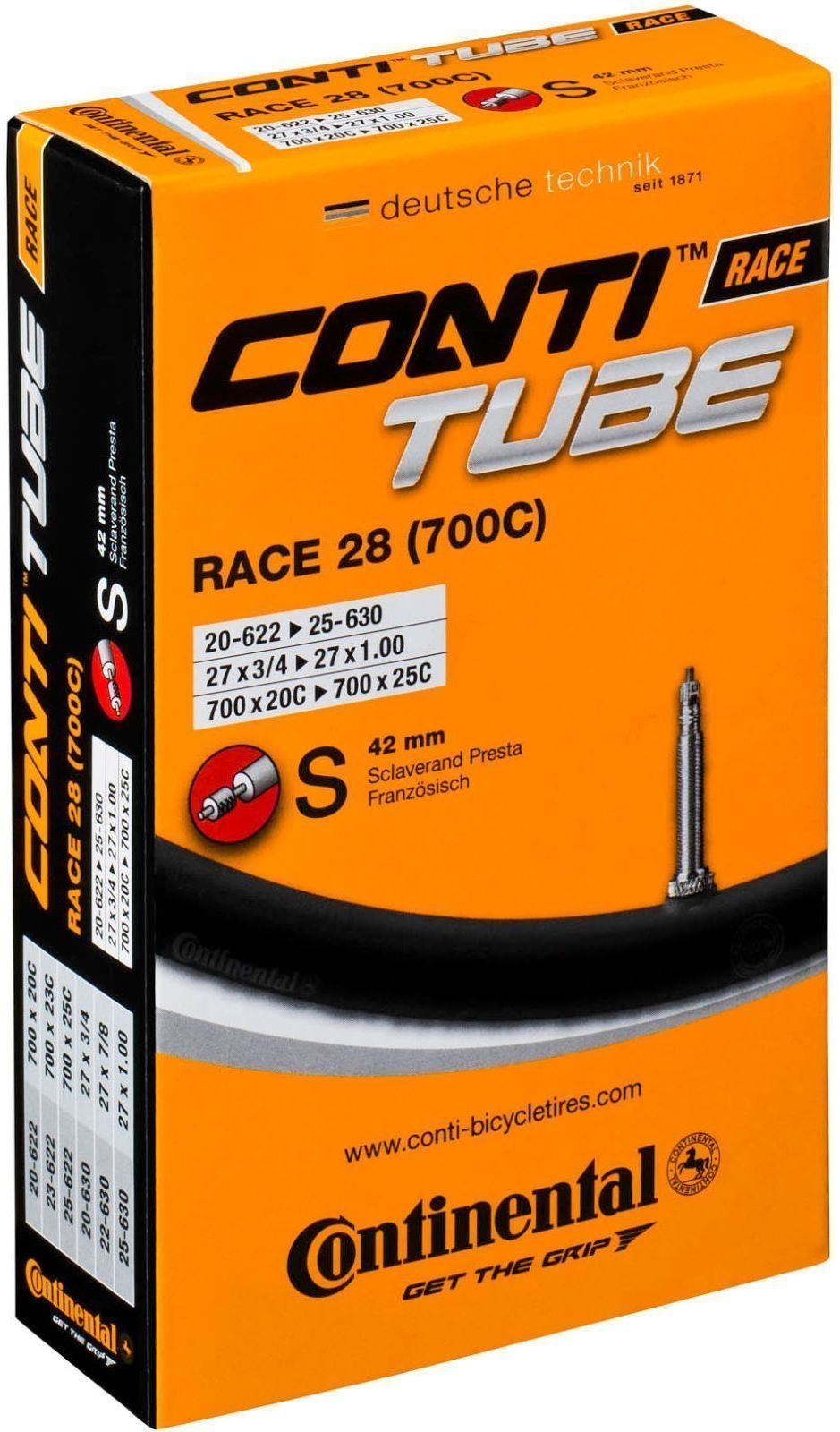 Bike inner tube Continental Race 20 - 25 mm 42.0 Presta Bike Tube