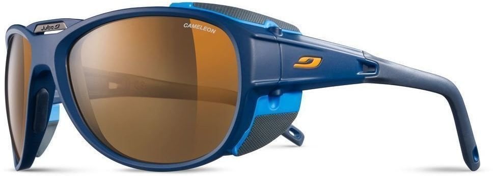Outdoor Sunglasses Julbo Explorer 2.0 Reactiv High Mountain 2-4 Matt Blue/Cyan Blue Outdoor Sunglasses