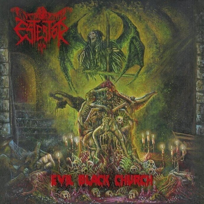 Disc de vinil Estertor - Evil Black Church (Yellow/Green Splatter Coloured) (LP)