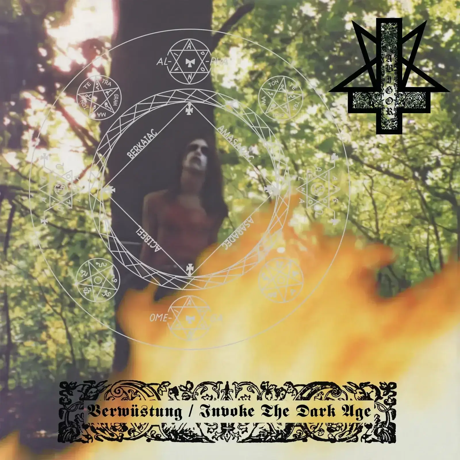 Грамофонна плоча Abigor - Verwüstung / Invoke The Dark Age (Transparent Fire Colored) (LP)