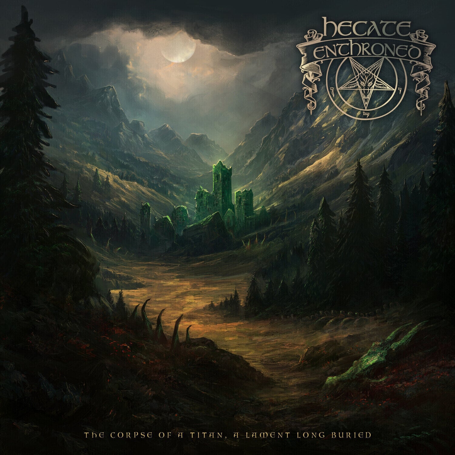 Hanglemez Hecate Enthroned - The Corpse Of A Titan, A Lament Long Buried (Limited Edition) (Boreal Light Coloured) (LP)