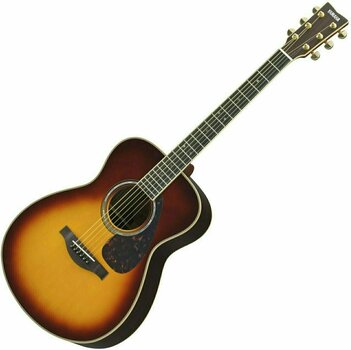 Jumbo elektro-akoestische gitaar Yamaha LS16 A.R.E. BS Brown Sunburst - 1