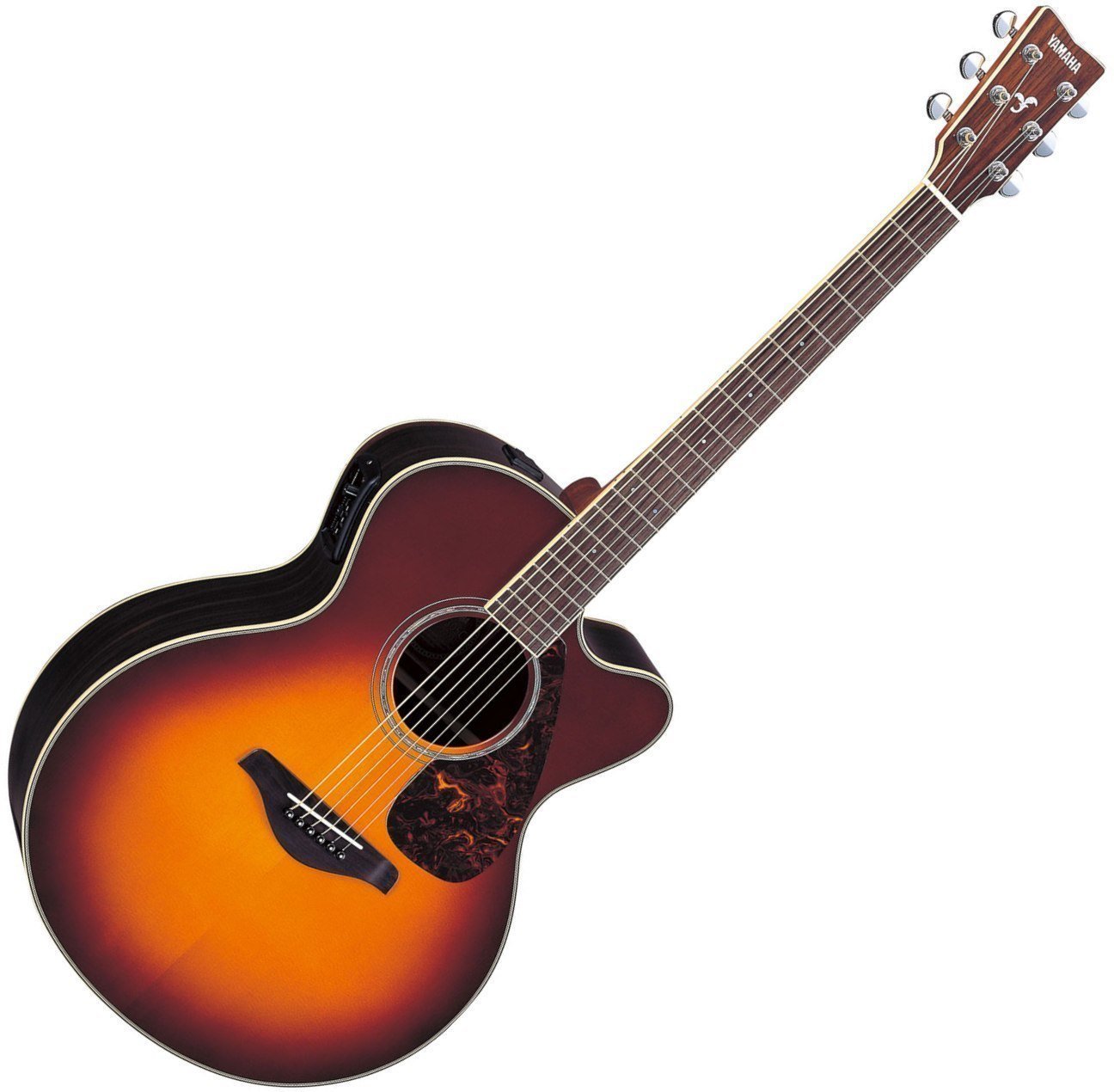 Jumbo elektro-akoestische gitaar Yamaha LJ 16 A.R.E. BS Brown Sunburst