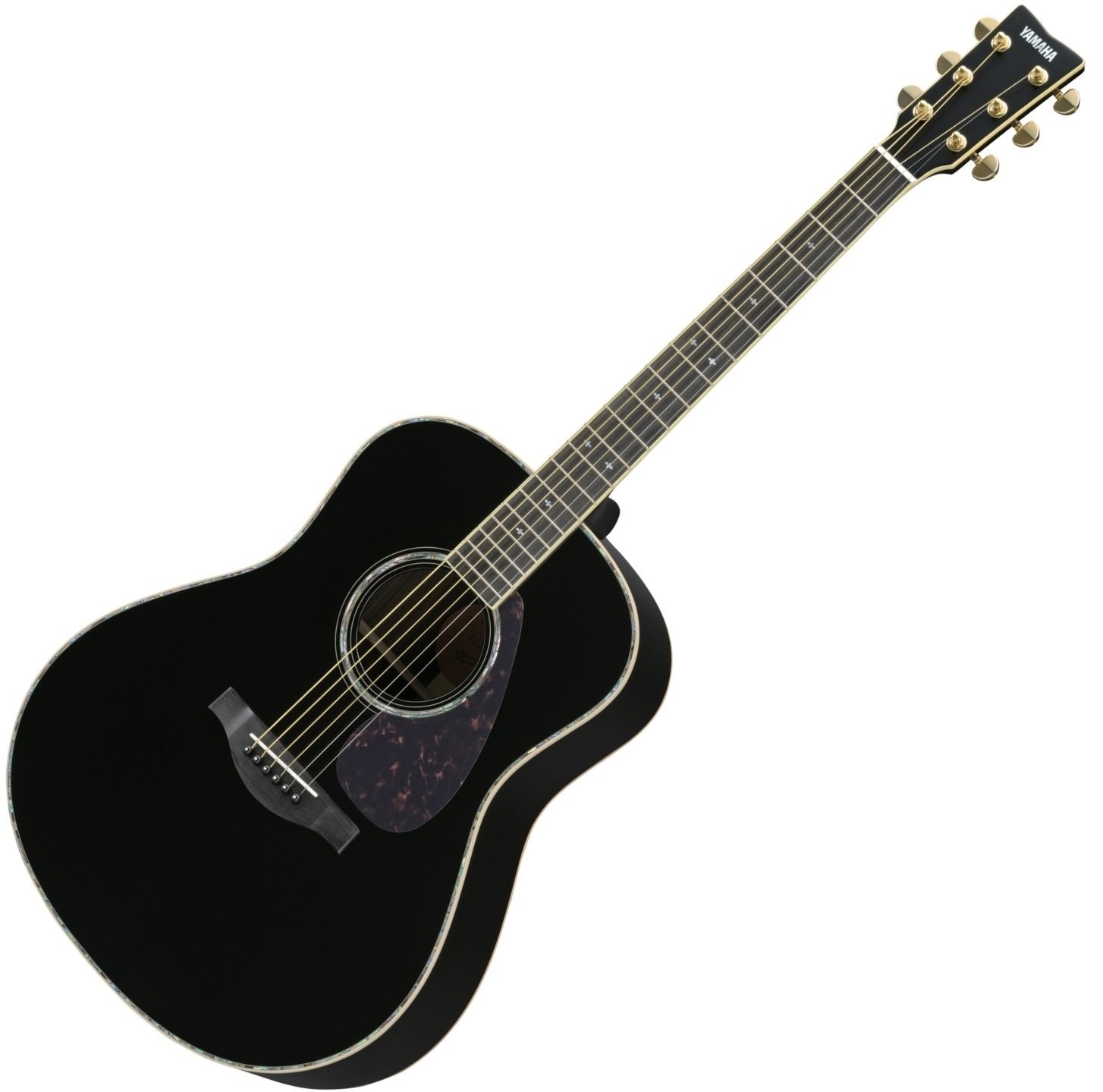 Guitare Jumbo acoustique-électrique Yamaha LL 16 D A.R.E. BL Noir