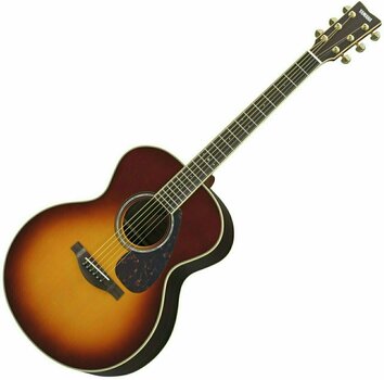Jumbo elektro-akoestische gitaar Yamaha LJ 6 A.R.E. BS Brown Sunburst - 1