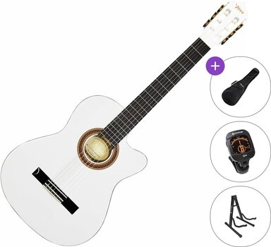 Classical guitar Valencia VC104TC Standard SET 4/4 White Classical guitar - 1