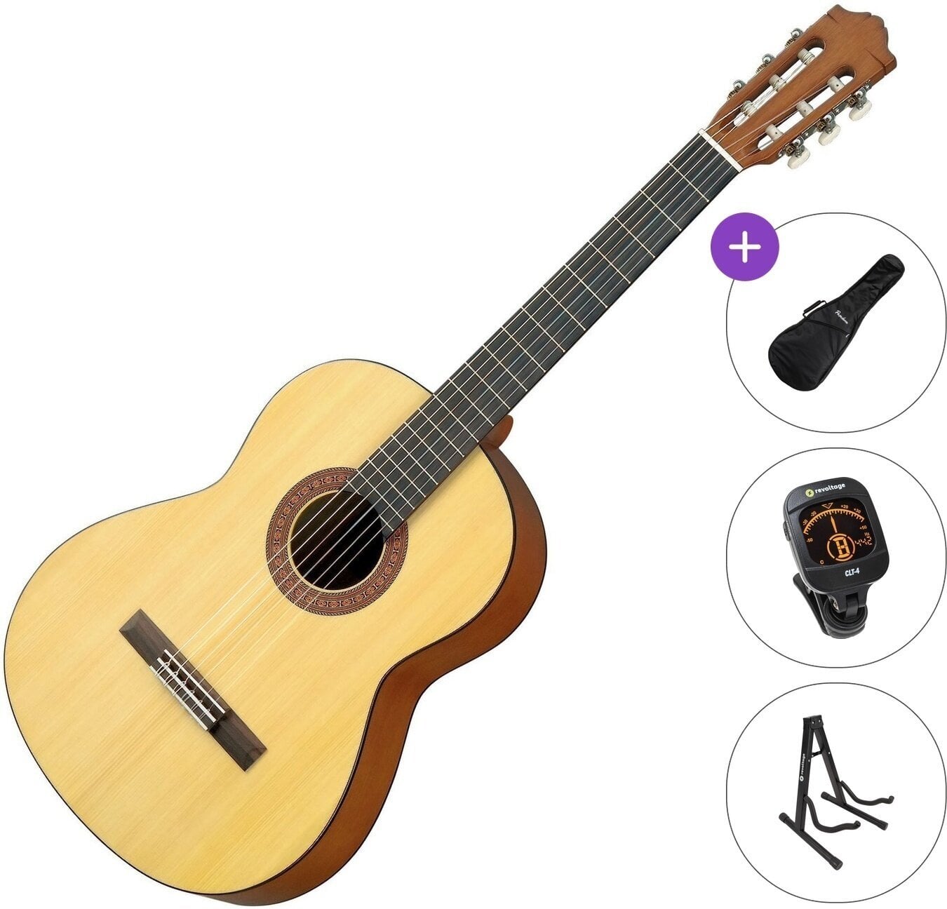 Klassisk gitarr Yamaha C40M Standard SET 4/4 Natural Klassisk gitarr