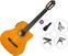 Guitarra clássica com pré-amplificador Valencia VC104CE Premium SET 4/4 Natural Guitarra clássica com pré-amplificador