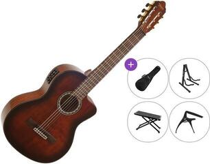 Classical Guitar with Preamp Valencia VC564CE Premium SET 4/4 Brown Sunburst Classical Guitar with Preamp