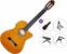 Guitarra clássica com pré-amplificador Valencia VC104TCE Premium SET 4/4 Natural Guitarra clássica com pré-amplificador