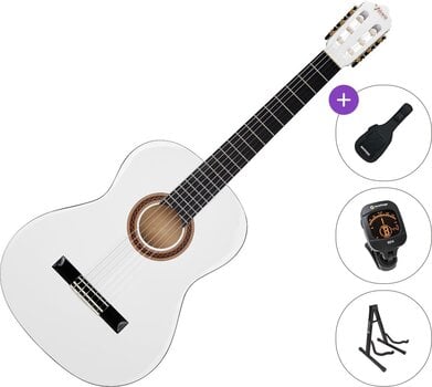 3/4 klassieke gitaar voor kinderen Valencia VC103 Standard SET White 3/4 klassieke gitaar voor kinderen - 1