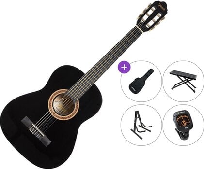 3/4 dječja klasična gitara Valencia VC103 Premium SET Black 3/4 dječja klasična gitara - 1