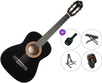 Gitara klasyczna 1/2 dla dzieci Valencia VC102 Premium SET Black Gitara klasyczna 1/2 dla dzieci - 1