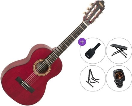 3/4 Konzertgitarre für Kinder Valencia VC203 Premium SET Transparent Wine Red 3/4 Konzertgitarre für Kinder - 1