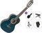 1/2 klasična gitara za djecu Valencia VC202 Premium SET Transparent Blue 1/2 klasična gitara za djecu