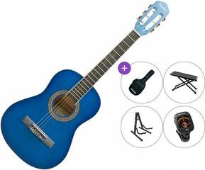 Poloviční klasická kytara pro dítě Pasadena SC041 1/2 BL Premium SET Blue Poloviční klasická kytara pro dítě