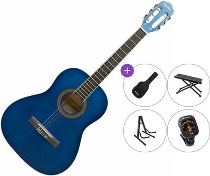 Classical guitar Pasadena SC041 3/4 BL Premium SET Blue Classical guitar - 1