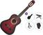 Semi-klassieke gitaar voor kinderen Pasadena SC041 1/2 RB Premium SET Red Burst Semi-klassieke gitaar voor kinderen