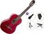 Klasická gitara Valencia VC204 Premium SET 4/4 Transparent Wine Red Klasická gitara