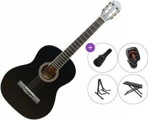 Guitarra clássica Pasadena SC041 Premium SET 4/4 Black Guitarra clássica