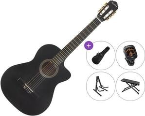 Guitarra clássica Pasadena SC041C Premium SET 4/4 Black Guitarra clássica