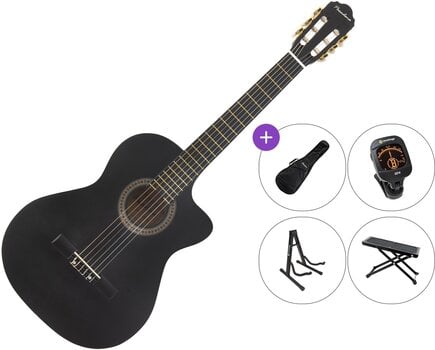 Konzertgitarre Pasadena SC041C Premium SET 4/4 Black Konzertgitarre - 1