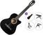 Guitarra clásica con preamplificador Valencia VC104CE Premium SET 4/4 Black Guitarra clásica con preamplificador