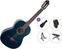 Gitara klasyczna Valencia VC204 Premium SET 4/4 Transparent Blue Gitara klasyczna