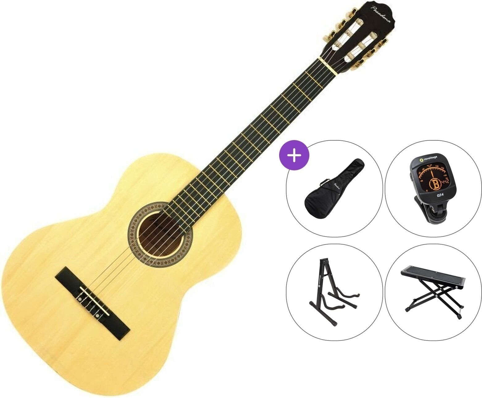Klassieke gitaar Pasadena SC041 Premium SET 4/4 Natural Klassieke gitaar