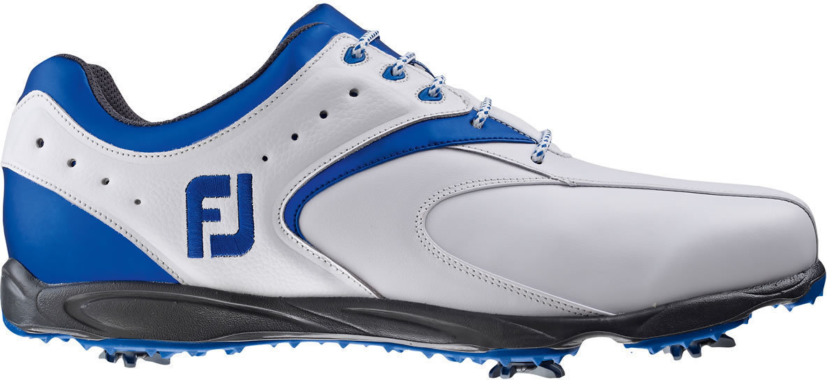 Chaussures de golf pour hommes Footjoy Hydrolite Chaussures de Golf pour Hommes White/Blue US 9