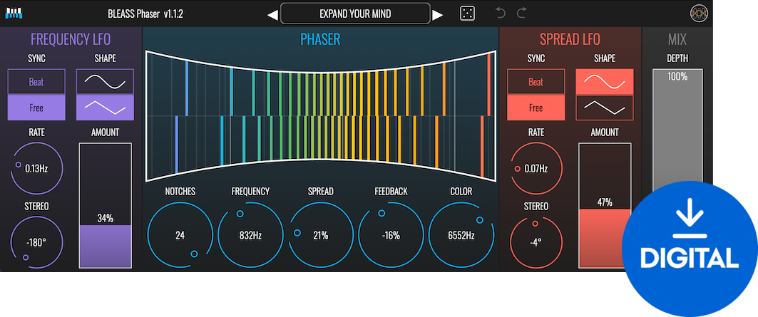Programski Plug-In efekti BLEASS BL Phaser (Digitalni proizvod)