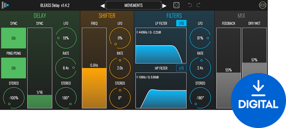 Programski Plug-In efekti BLEASS BL Delay (Digitalni proizvod) - 1