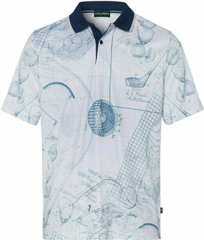 Polo Shirt Golfino Printed Mens Polo Shirt With Striped Collar Flint 50 - 1