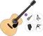 Gitara akustyczna Jumbo Pasadena PG-100 Premium SET Natural Gitara akustyczna Jumbo