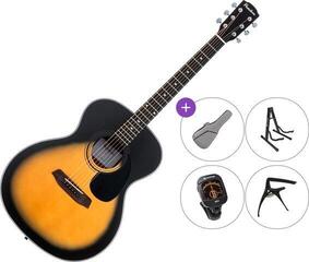Jumbo Akustikgitarre Pasadena PG-100 Premium SET Sunburst Jumbo Akustikgitarre