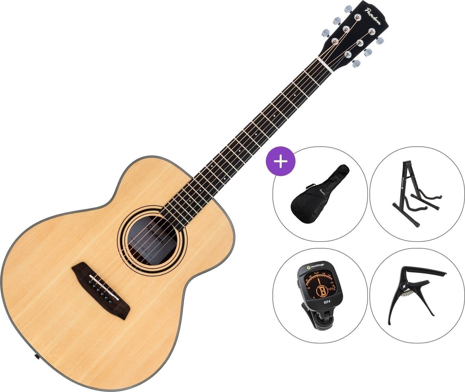 Folk-guitar Pasadena PT-100 Premium SET Natural Folk-guitar