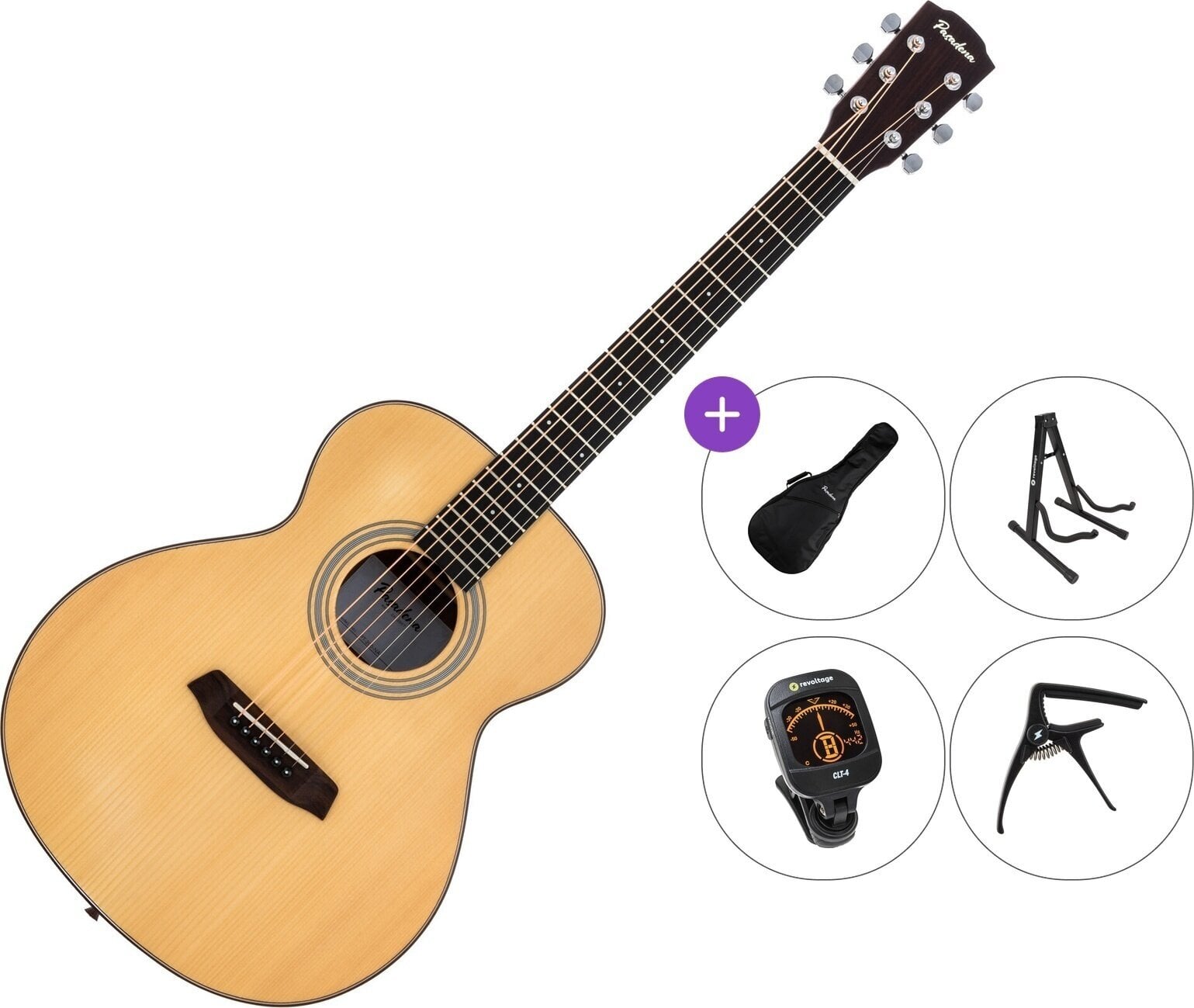Folk-guitar Pasadena PT-200 Premium SET Natural Folk-guitar
