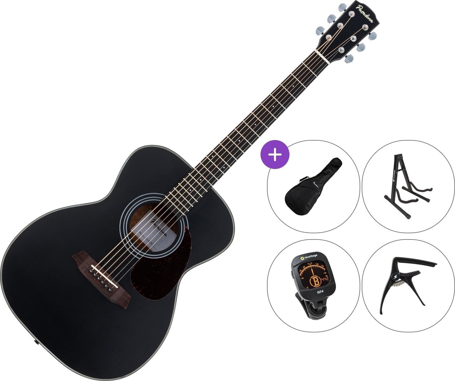 Jumbogitar Pasadena PG-200 Premium SET Black Jumbogitar