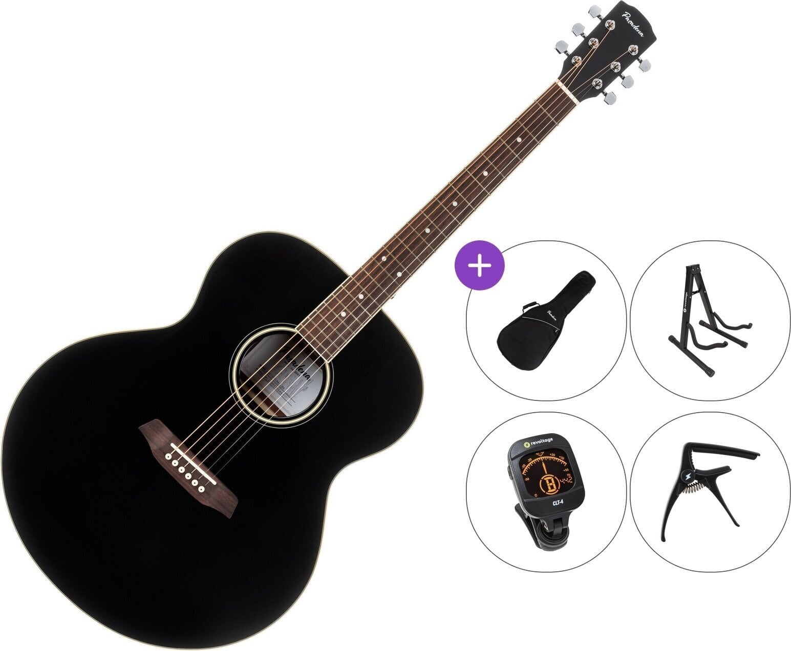 Jumbogitar Pasadena PJ-300 Premium SET Black Jumbogitar
