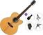 Jumbo Akustikgitarre Pasadena PJC-350 Premium SET Natural Gloss Jumbo Akustikgitarre