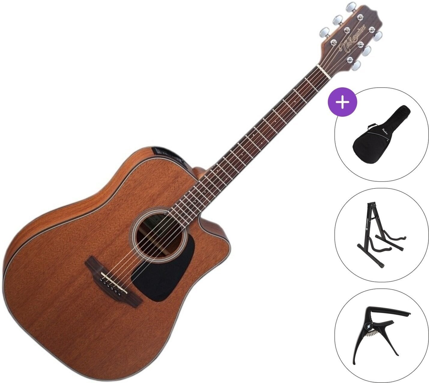 Chitară electro-acustică Dreadnought Takamine GD11MCE-NS Standard SET Natural Satin Chitară electro-acustică Dreadnought