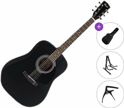 Elektroakustická gitara Dreadnought Cort AD810E Standard SET Black Satin Elektroakustická gitara Dreadnought - 1
