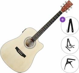 elektroakustisk gitarr SX SD304TCE Standard SET Natural elektroakustisk gitarr