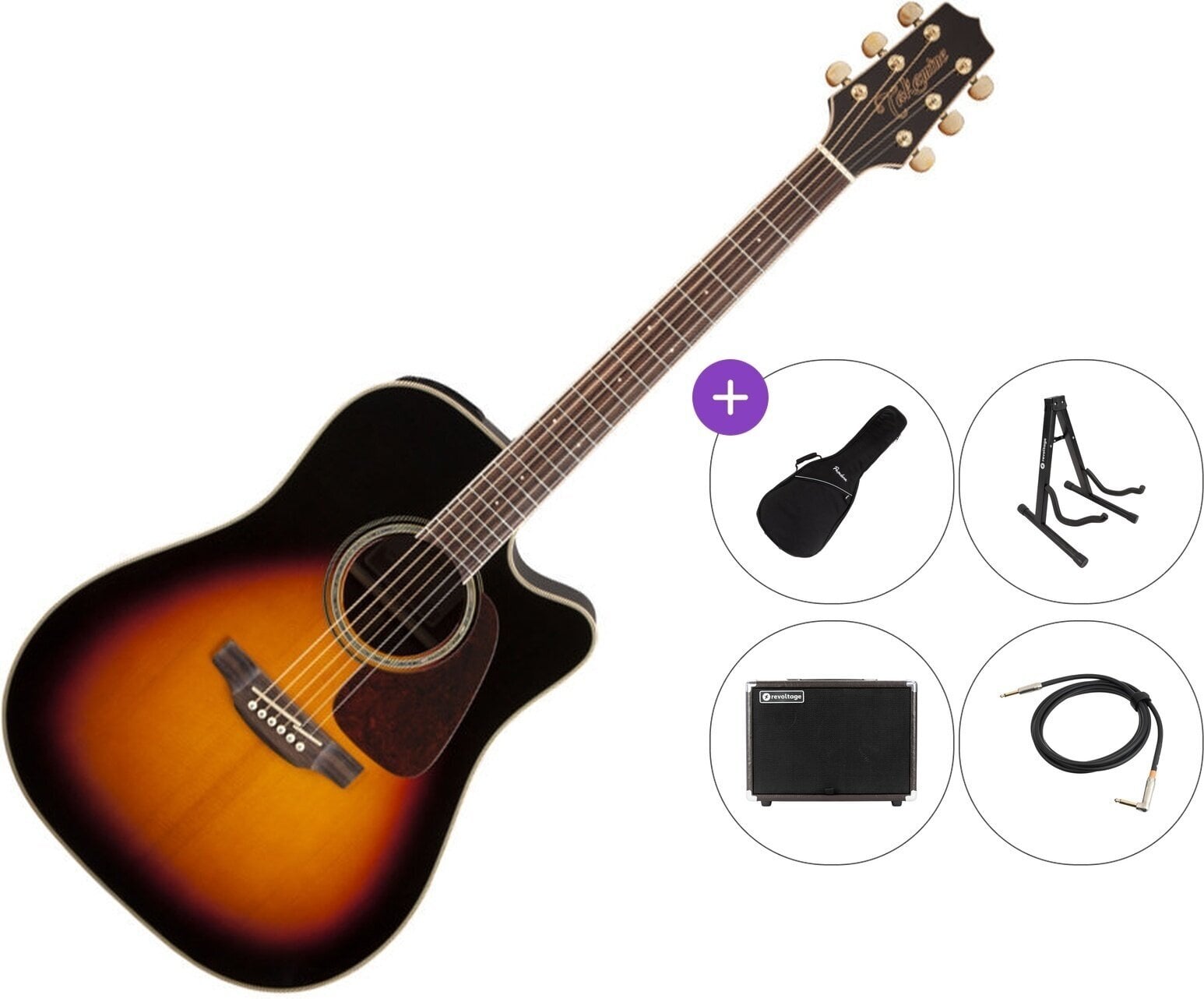 elektroakustiskā ģitāra Takamine GD71CE Premium SET Sunburst elektroakustiskā ģitāra