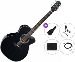 Jumbo Elektro-Akustikgitarren Takamine GN30CE SET 2 Black Jumbo Elektro-Akustikgitarren