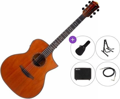 Jumbo Elektro-Akustikgitarren Bromo BAT4MCE Premium SET Natural Jumbo Elektro-Akustikgitarren - 1