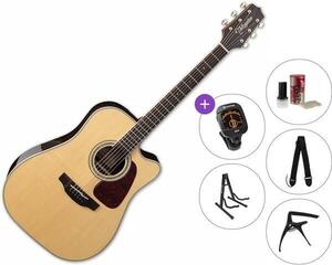 Elektroakustická kytara Dreadnought Takamine GD90CE-ZC Premium SET Natural Gloss Elektroakustická kytara Dreadnought