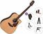 Elektroakustična dreadnought Takamine GD90CE-MD Premium SET Natural Elektroakustična dreadnought